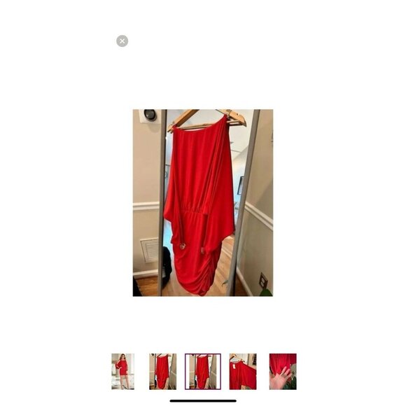Boston Proper Dress NWT Heartthrob Red Mini Shoulder Cut Out Size Small - Picture 4 of 9
